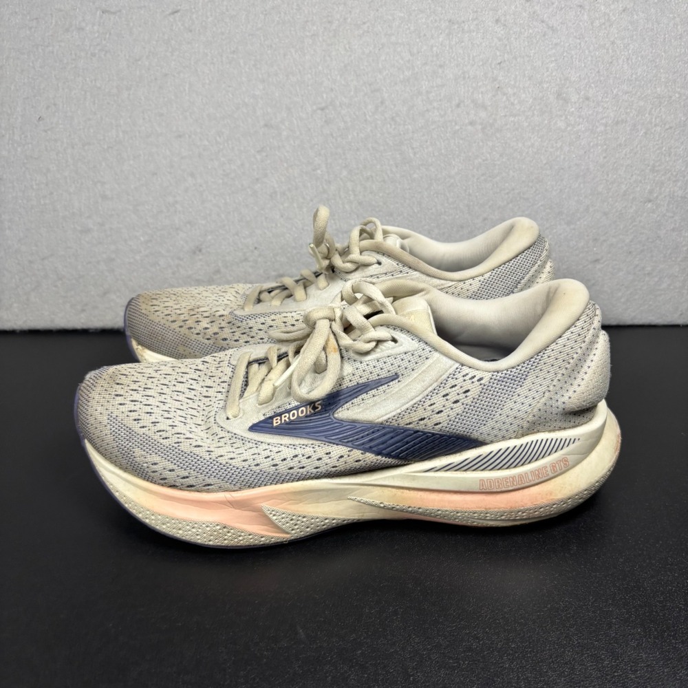 Brooks Adrenaline GTS 24 Gray Blue Running Shoes Women's Size 6.5 B 1204261B140